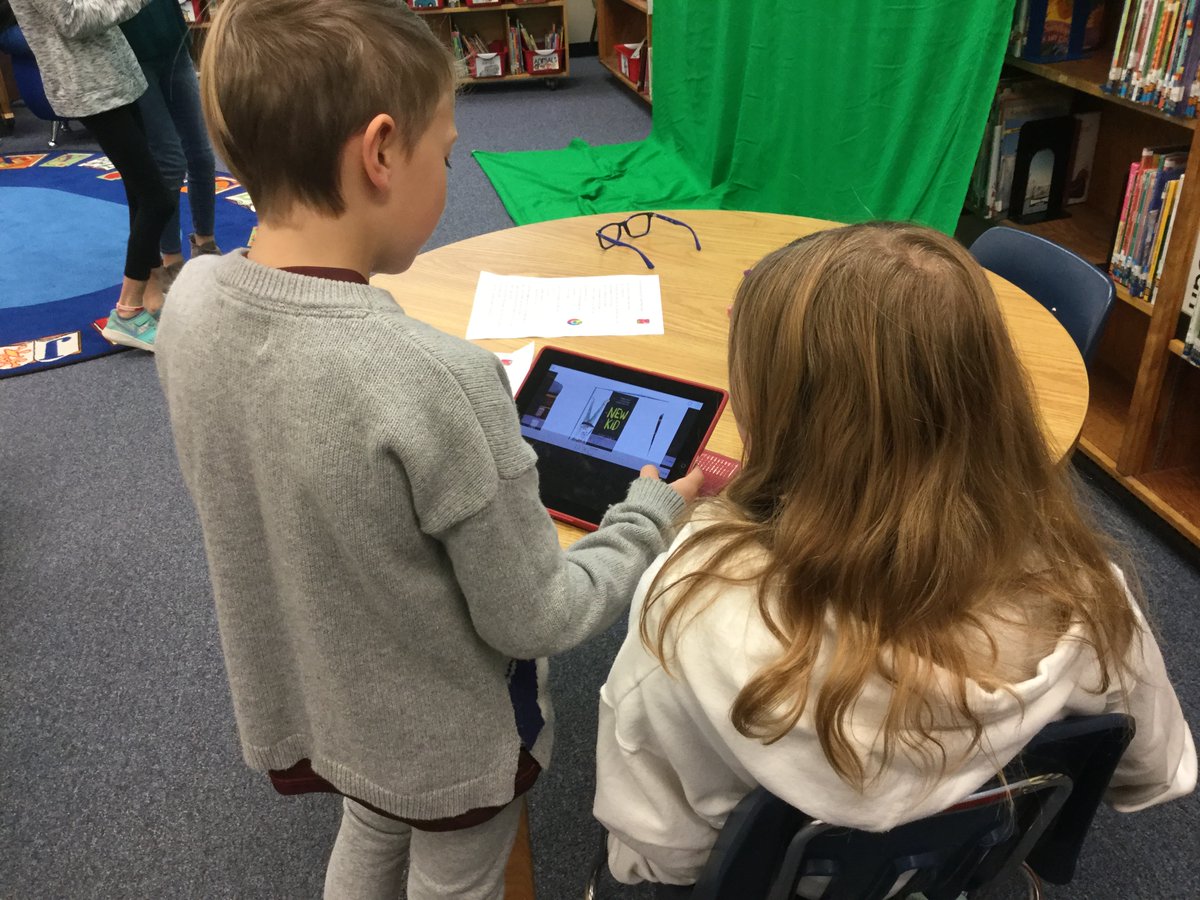 EHESLibrary's tweet photo. 4th graders used DoInk this week to Green Screen themselves into #chccsLitCon book covers. #chccslibraries #estesproud https://t.co/oyB4jUDeSb