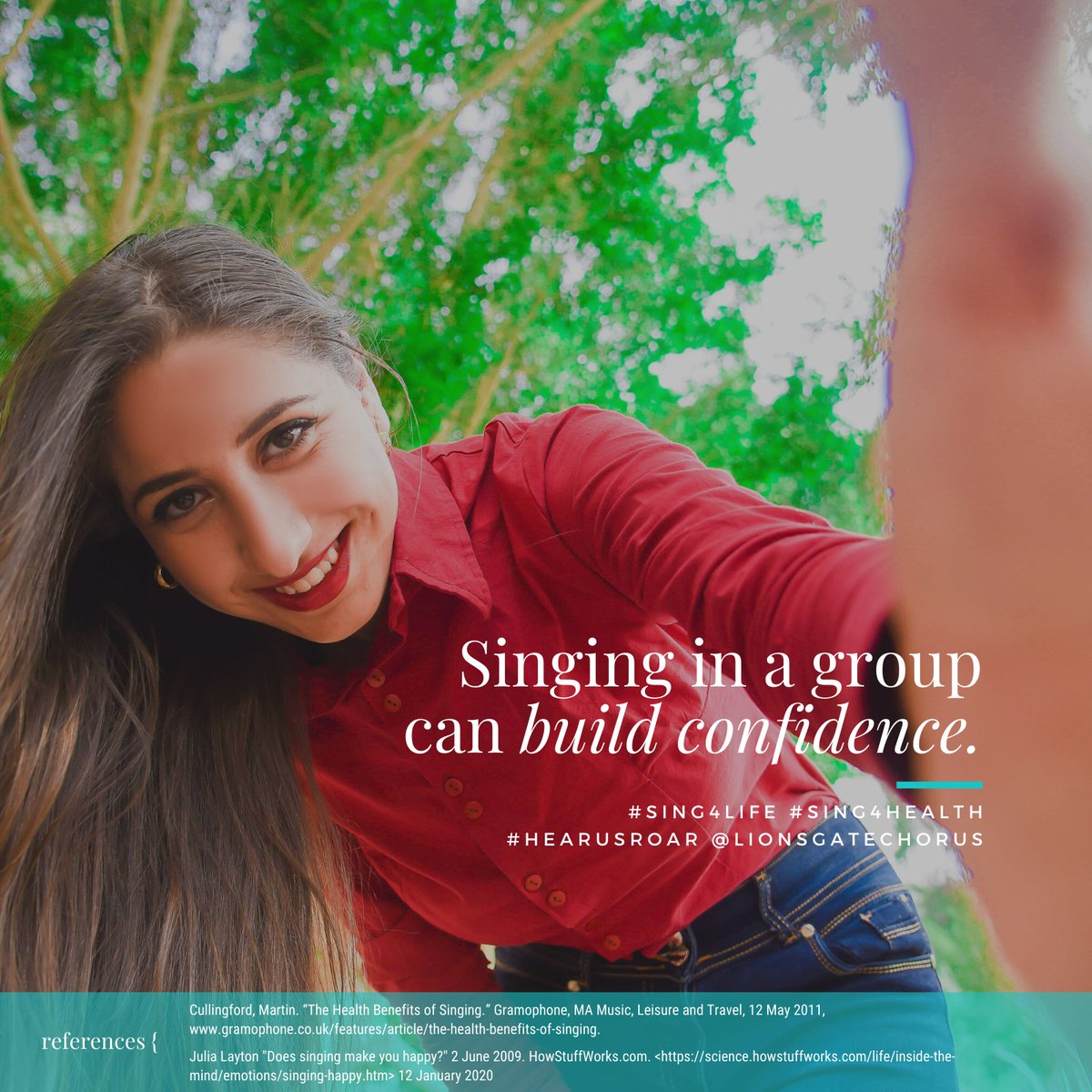 Fact: Singing in a group can build confidence! #wellness20 #sing4health #sing4life #hearusroar #lionsgatechorus

Check out our round-up of some of the top health benefits of singing at ow.ly/VisD50y7muT

Sing with us! lionsgatechorus.ca/join-us