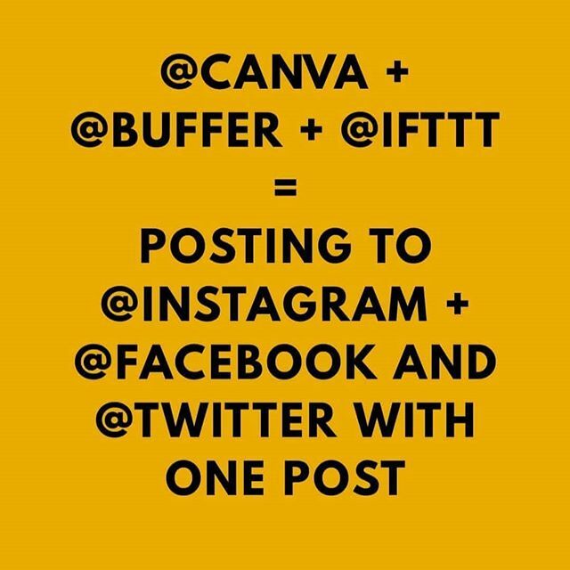 calvertncems's tweet image. @canva + @buffer + @IFTTT = posting to @instagram + @facebook and @Twitter with #OnePost⠀
⠀
#EMSGrowth