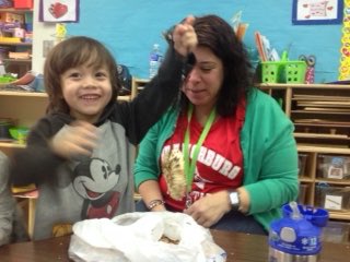 WESpreschool's tweet photo. We made bird feeders today. https://t.co/9594E2LVwv