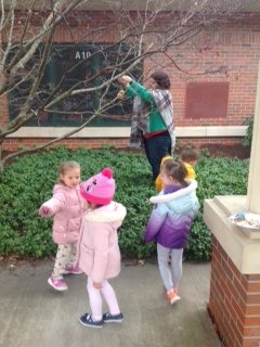 WESpreschool's tweet photo. We made bird feeders today. https://t.co/9594E2LVwv