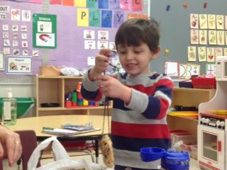 WESpreschool's tweet photo. We made bird feeders today. https://t.co/9594E2LVwv