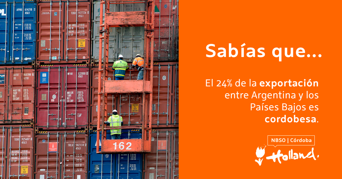NBSOargentina's tweet photo. #Nosotros 📍 ¿Sabías que el 24% del comercio internacional entre Argentina y los Países Bajos se desarrolla en Córdoba? 👇🏻 #NBSOArgentina #BusinessOpportunity
.
#OverOns Wist je dat 24% van de handel tussen Nederland en Argentinië uit Córdoba komt? #NBSOArgentinë https://t.co/7rxEus0v3I