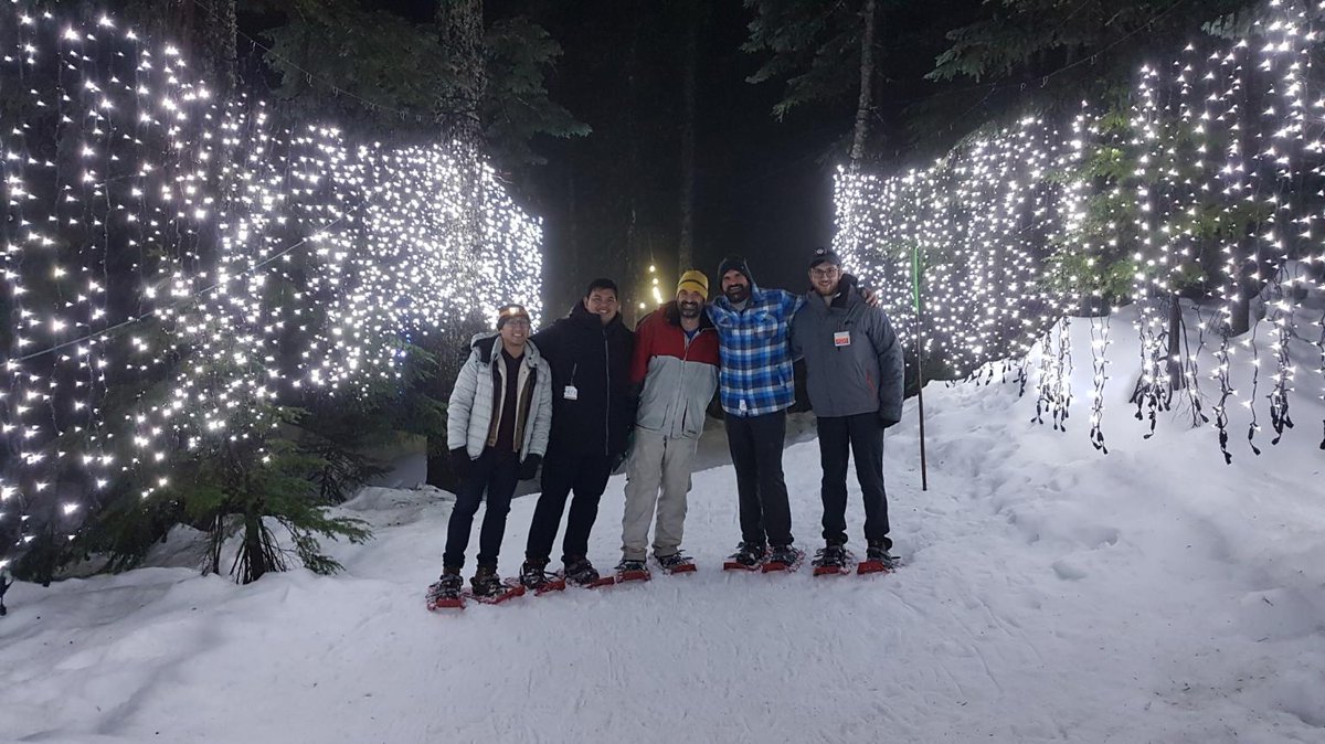 FWD_SEC's tweet image. The A-Team out on their first snowshoeing mission at Cypress Mountain, celebrating our newest team member. Group activities and celebrating special occasions are important parts of building a strong team!

#forwardsecurity #teambuilding #ateam #applicationsecurity