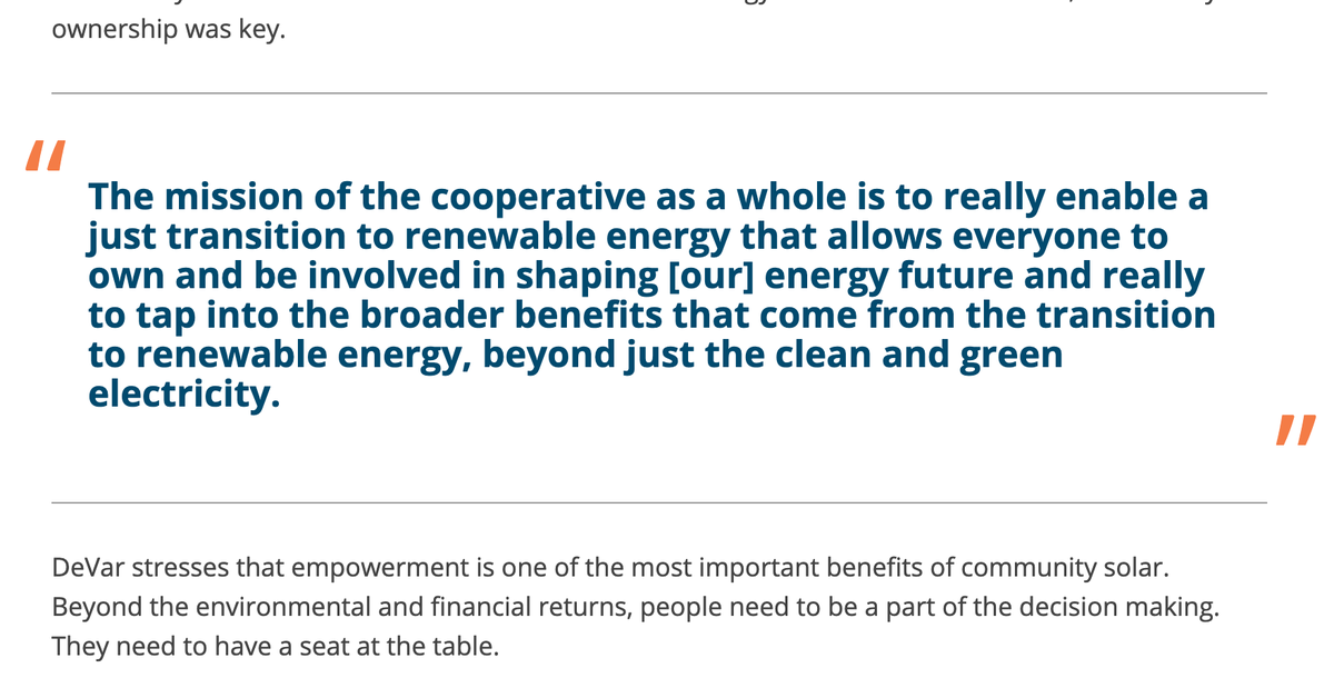 NewEconomics's tweet image. In this episode of the #LocalEnergyRules podcast, NEC member orgs @ilsr &amp;amp; @TheSELC talk about the People Power Solar Cooperative in Oakland and the potential for cooperatively owned #communitysolar to spread nationwide ☀️⚡📈

listen now: bit.ly/2vmgV9h