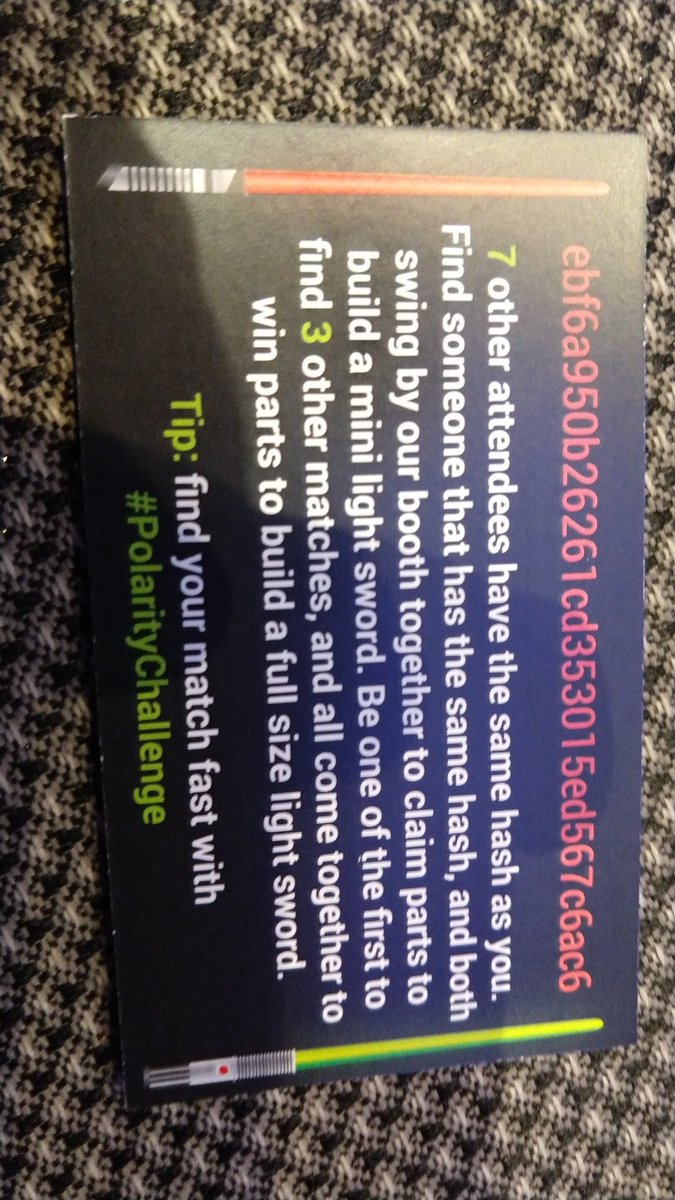 themicahjames's tweet photo. #schmoocon #polaritychallenge efb6a950b26261cd353015ed567c6ac6 https://t.co/NIzyXnbwMH