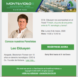 Leo Elduayen, CO Founder y COO de Koibanx una empresa que implementa Blockchain para finanzas públicas y privadas, expondrá en el panel sobre Fintech. No se lo pierda! Registros en: asipi.org/montevideo2020/