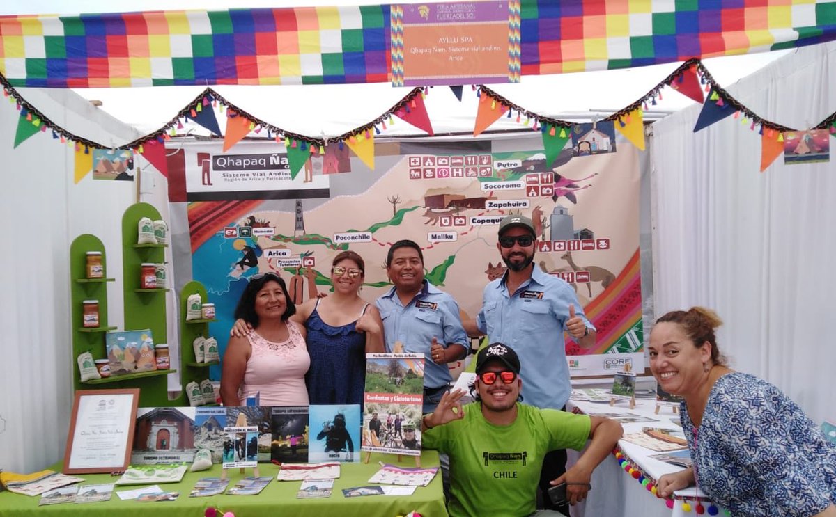 CorfoArica's tweet photo. #Arica Desde las montañas al carnaval más importante de #Chile, la Cooperativa CAP TOUR QHAPAQ ÑAN (surgida con apoyo #Corfo) dice presente en Feria internacional #Arica 2020 para ofrecer productos y servicios hasta el 9 de febrero @IntendenciaXV @GobParinacota #CorfoMásSimple https://t.co/IpiCb2e1ys