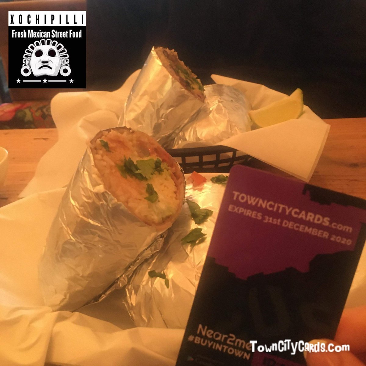 @xochipilliuk serve fresh #Mexican #StreetFood in Queens Road, #Hastings. Check out these #burritos. 🌯😮

10% #discount with any Town City Card!😉

Search: Xochipilli at hastingscard.co.uk📲

#1066card #towncitycard #buylocal #hastingscard #1066promo #sussex