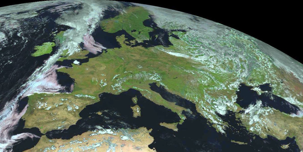 AustinCapsey's tweet photo. The whole of #Europe seen from space. Timely reminder tonight that we are all one species, one people, one planet. United in friendship is better than divided; it was petty nationism that led to horrors of last centuryโs world wars. ๐ฌ๐ง๐ช๐บ๐ #BornEuropean https://t.co/NYeeBxun9P