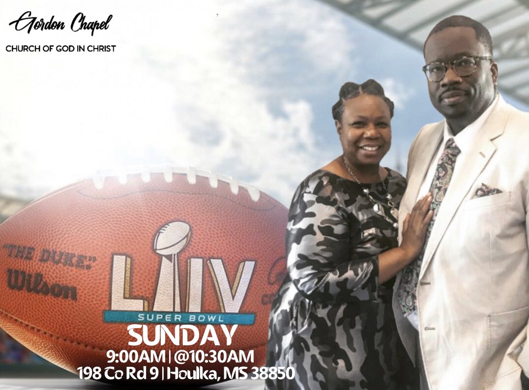 ChapelGordon's tweet photo. SUPER BOWL SUNDAY
JOIN US 9:00AM | 10:30AM
 #chapelminded #chapelthing #COGIC #ilovemychurch #YouthChurch #BESTCHURCH #GordonChapelChurch  #FUN #EXCITED https://t.co/B79zZVuUj8