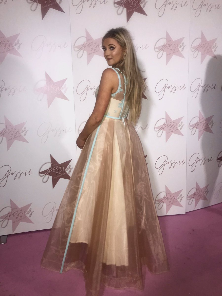 JennyleeDixon's tweet image. On the @MansionHouseDub pink carpet for @goss_ie #Gossies2020 wearing dress from @TheIvoryCloset Limerick!  💖 #AlexPerry #EllisonDress