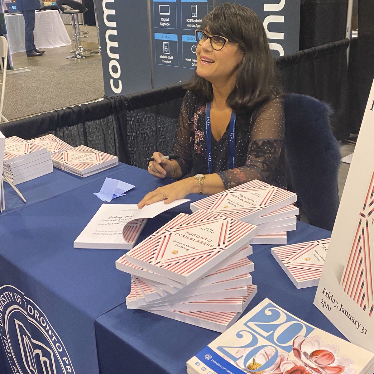 utpress's tweet photo. Had two AMAZING signings with @changepaths and @RuthPanofsky today #OLASC at @MTCC_Events! #OLASC20 #OLA2020 https://t.co/PQ2xjE59lJ