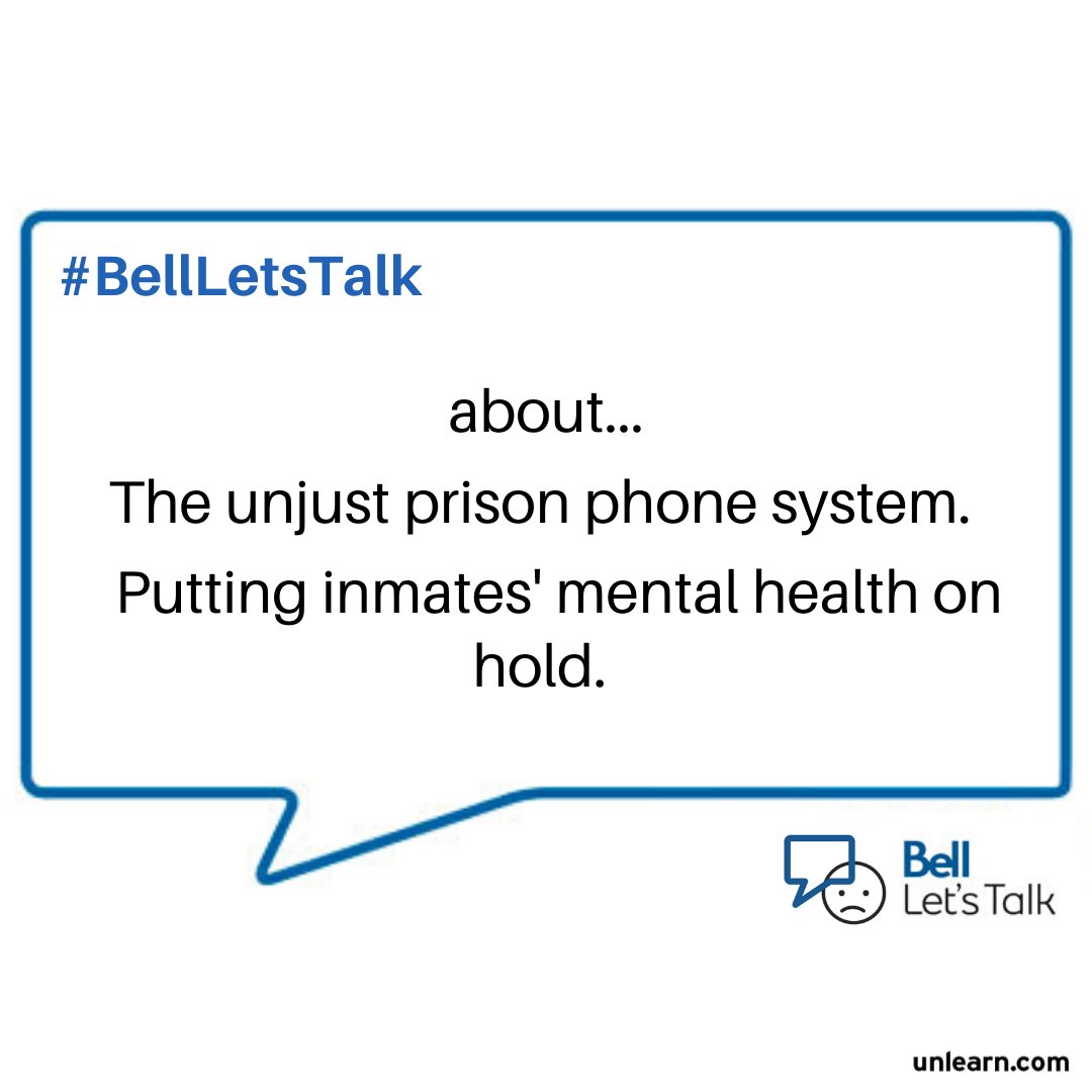 unlearn_com's tweet photo. Up to $30 for a 20-minute long-distance call? As an inmate I can’t call a cellphone? Let’s talk about this, what do you know? #unlearn
#BellLetUsTalk #LetsTalkBell #BellPrisonPhones #CrisisInCorrections #BellLetsTalk https://t.co/XoAMQL4oHC