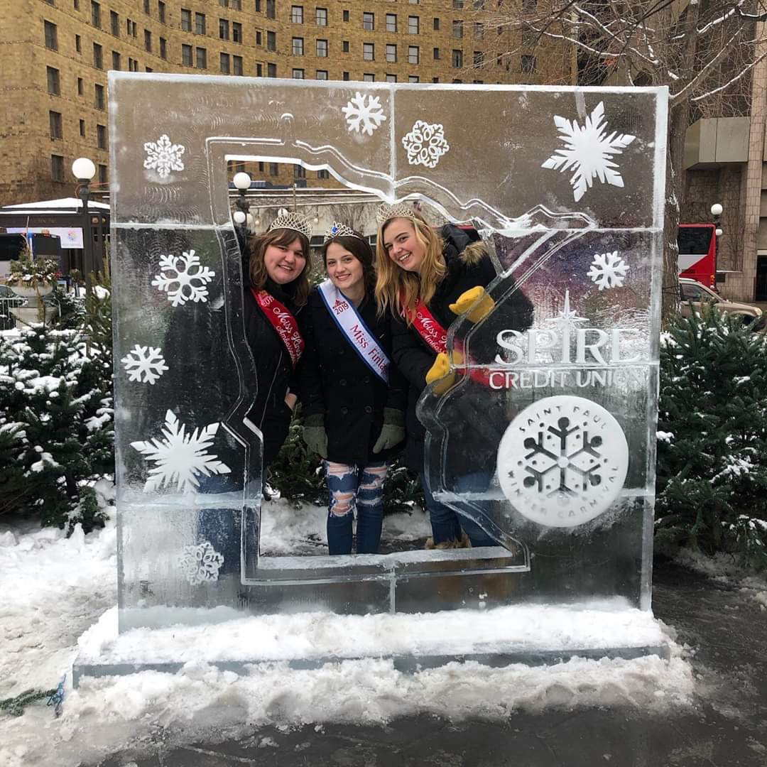 SPIREcu's tweet photo. Thanks to everyone who has tagged us in their @StPaulWinter Carnival ice sculpture photos! Don't miss SPIRE ambassadors in the Vulcan Victory Torchlight Parade on Saturday & Archie at the @SaintPaulHotel all weekend! #here2improve #howweroll https://t.co/2K1aejoiRb
