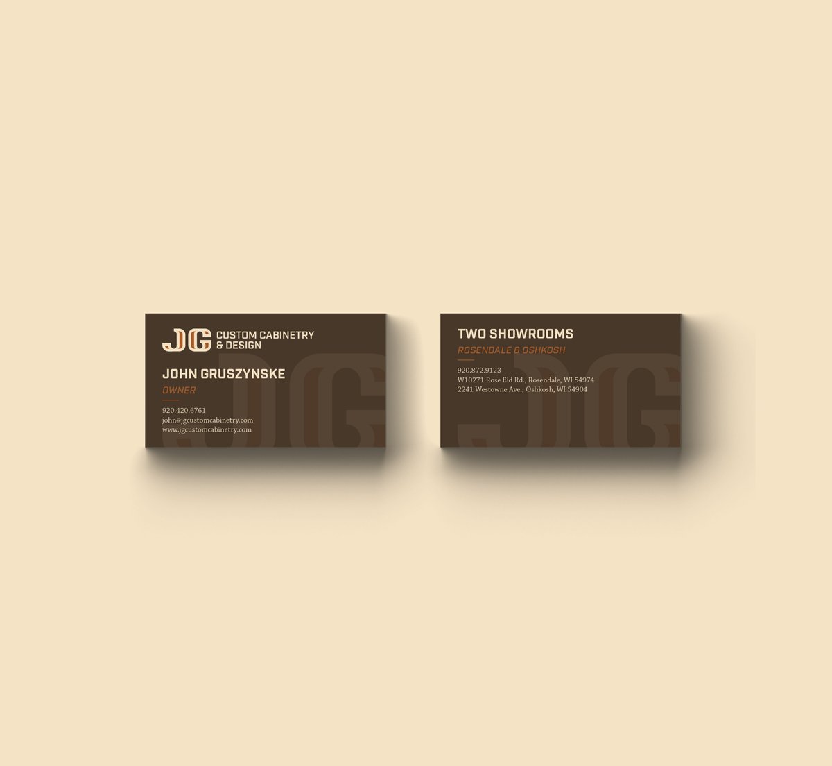 44_North's tweet photo. Let's end the week with a show and tell! John came to us last fall looking for assistance marketing his business, JG Custom Cabinetry &amp; Design which by the way is really cool and they do phenomenal work. First order of business was a brand refresh and creating some sales tools. https://t.co/JdPvYPeLXO