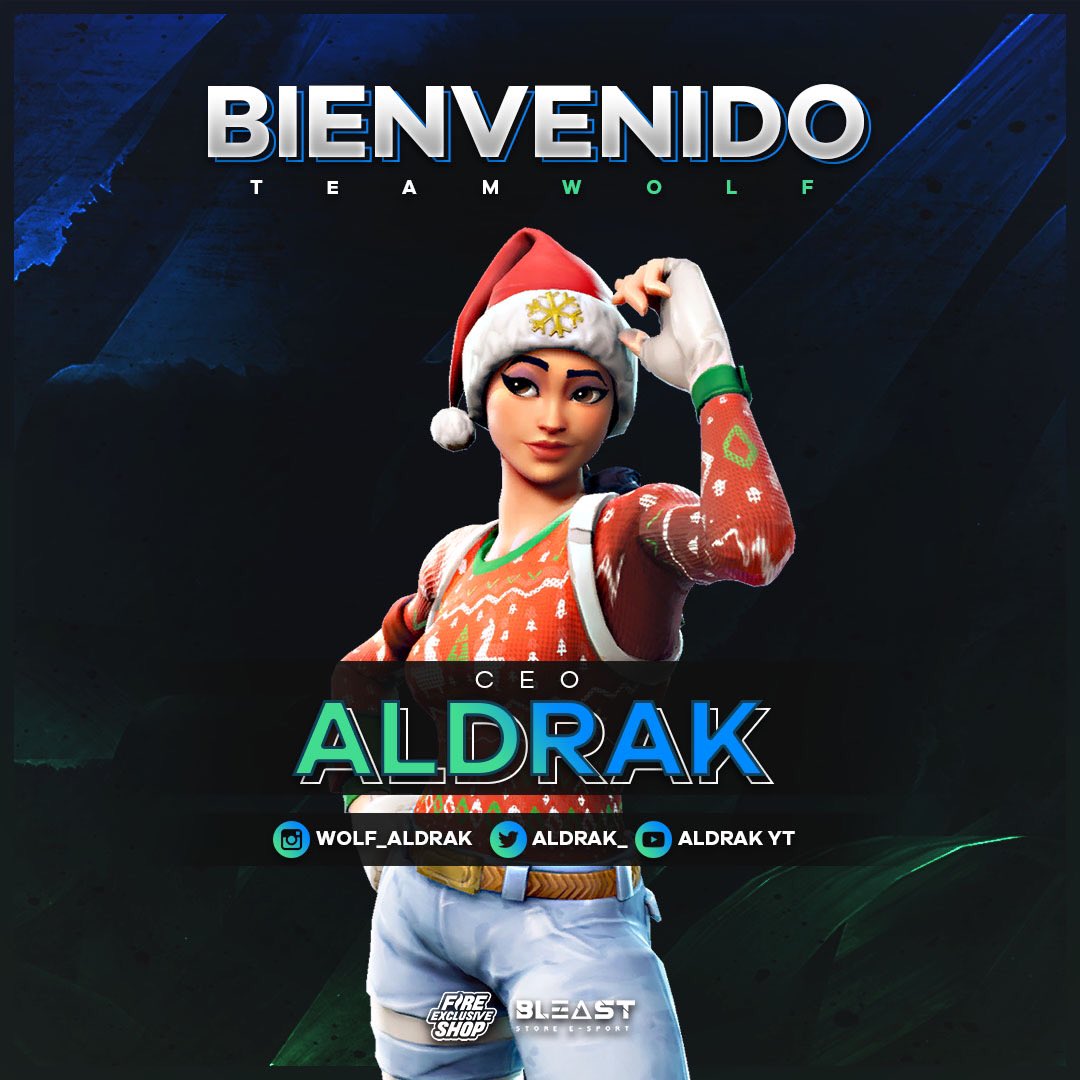 #Fortnite | Bienvenido

Presentamos a nuestro CEO <a href="/AldraK_/">aldk</a> el cual decide nuevamente unirse a la organización y llevar al Lobo a lo más alto! 🐺

Sponsor: 

<a href="/FES__Inc/">🔥Fire Exclusive Shop🔥</a> 
@bleaststore

Organización Team WolF.