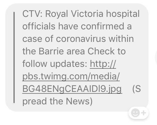 RVH_HealthCntr's tweet photo. RVH has been notified by a member of the public about the following post being circulated by text and on social media. If you receive this message, delete it immediately. Do not open the link. There have been no presumptive or confirmed cases of the #coronavirus at RVH. https://t.co/LXlACnmHSS