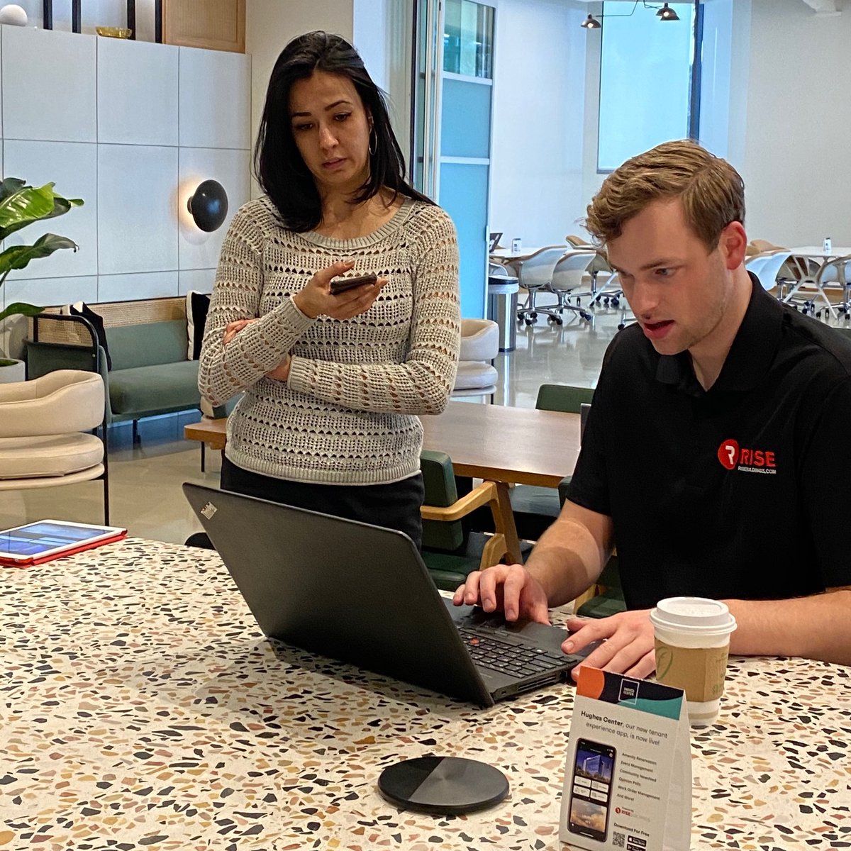 RiseBuildings's tweet photo. #RiseGoesLive in the #HughesCenter @eq_office in #LasVegas, elevating the tenant experience through their amazing new building app which is #PoweredbyRiseBuildings. We love this partnership, and look forward to sharing more from #RiseLasVegas.
#RiseBuildings #ElevateYourProperty https://t.co/zU4IbKbItH