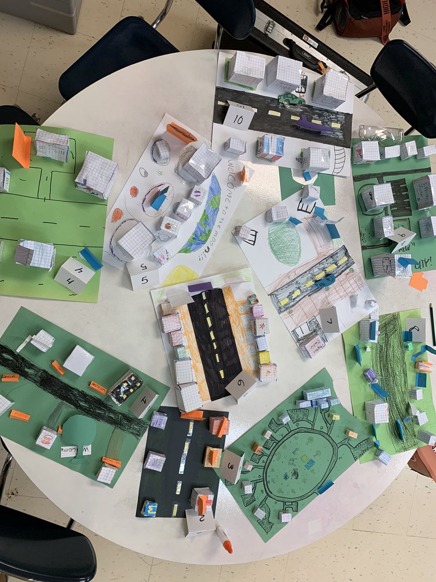 Students have worked hard on creating cities. Do you have a favorite volume city?