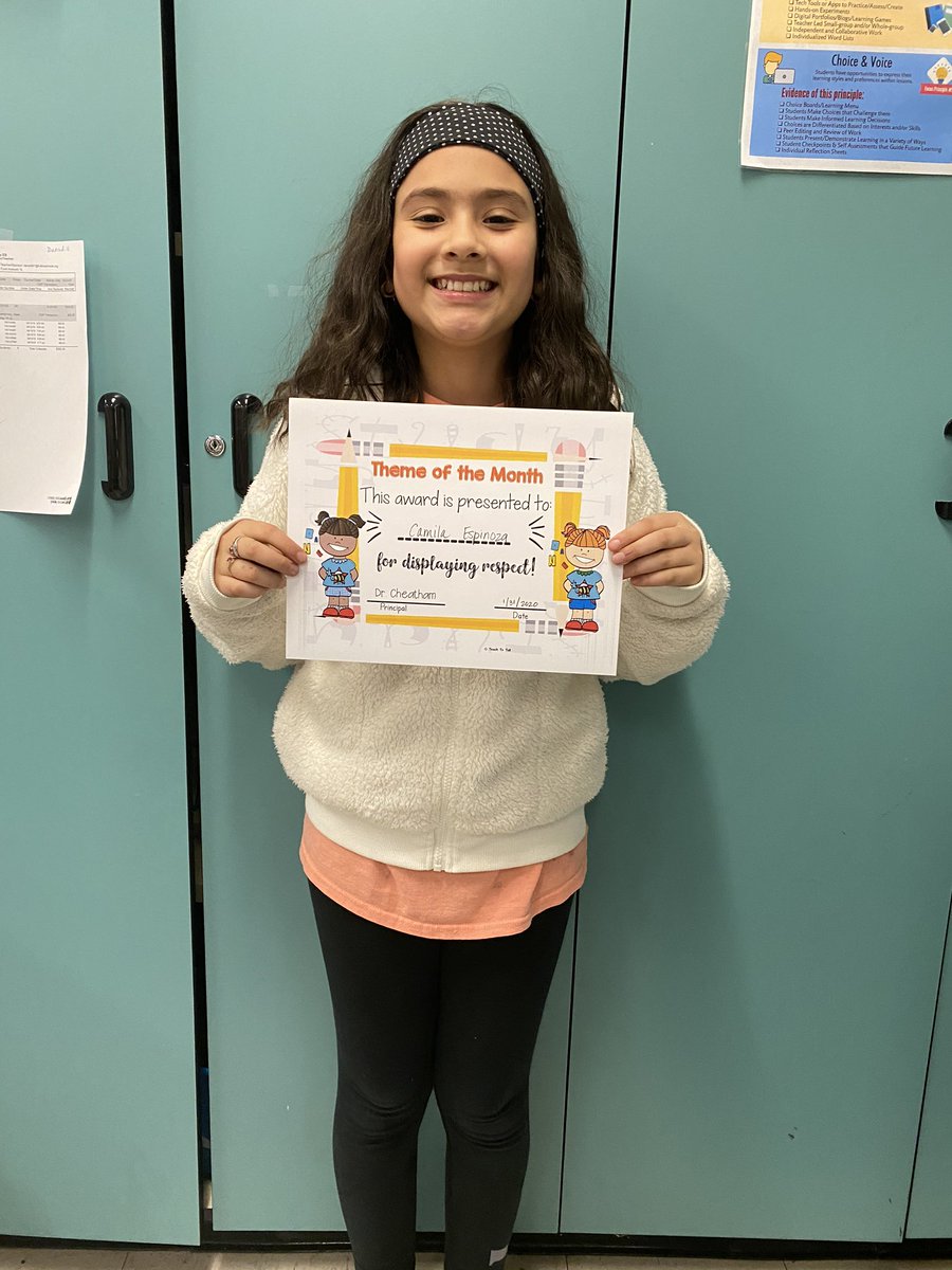 LDansdill_CCES's tweet photo. So proud of my whole class for the amount of respect they’ve been showing during the month of January! Special shout out to a few extra respectful students: Camila Espinoza, Nolan Beck, and Camila Moll!!🌟Way to go guys!! https://t.co/3rrG9M0yXb