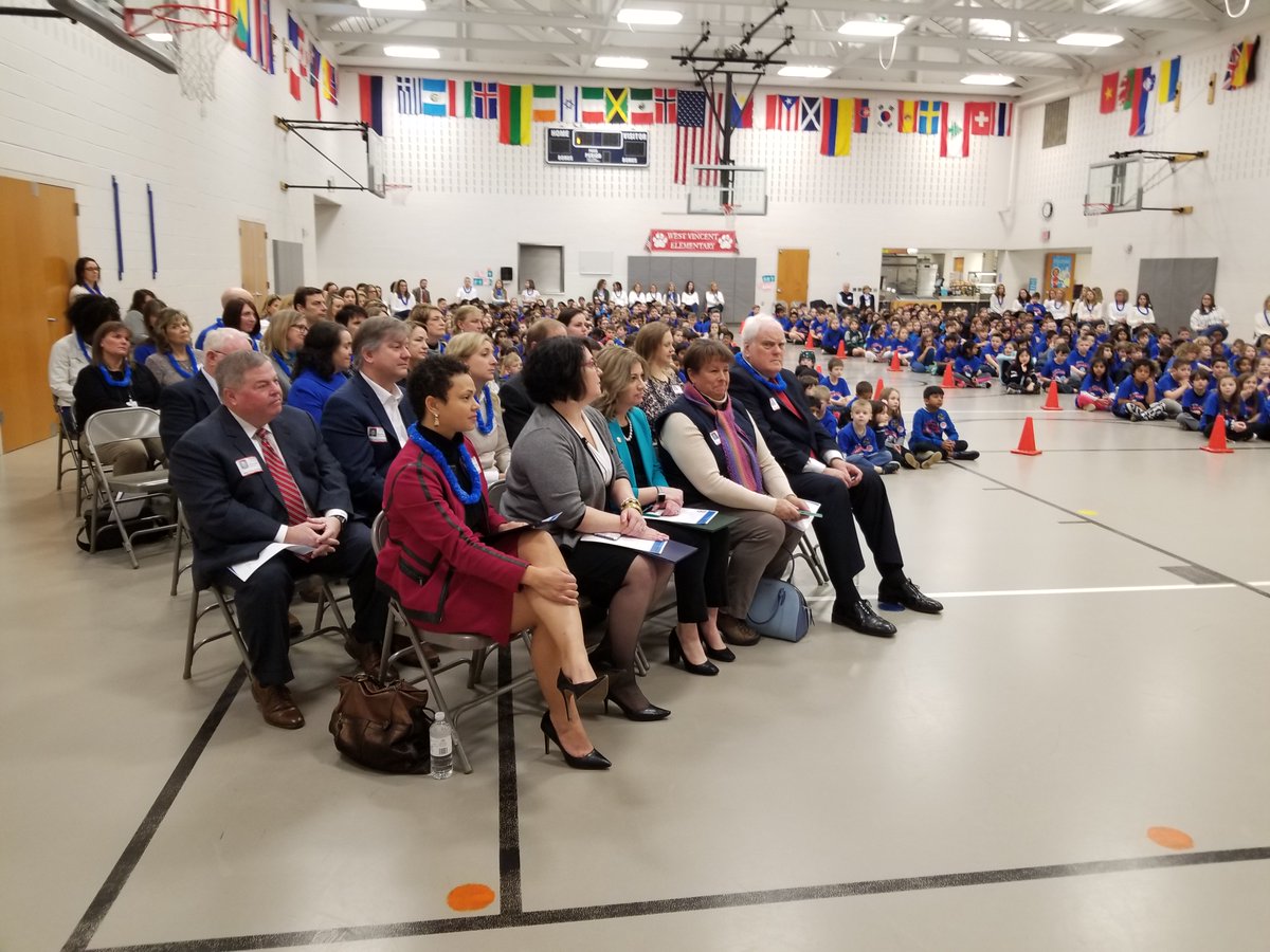 PSBAAdvocacyAm1's tweet photo. Great celebrating Blue Ribbon award at West Vincent Elementary School .@OwenJRobertsEV .@OJRSD this morning with all the students, staff, .@ojrsd_supt, school board, principal Ed Smith, .@SenatorMuth .@RepDanielle Rep. Tim Hennessey, staff from .@SenToomey
.@PSBA #STWIT .@BRSOE https://t.co/wjVzOgbcTq