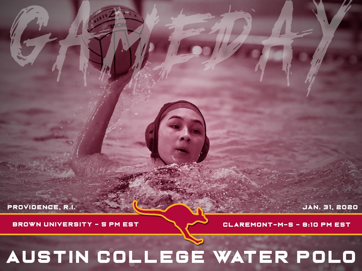 AustinCollegeWP's tweet photo. 🚨🤽🏼♀️🦘 GAMEDAY AC WWP
🆚 Brown / CMS
⏰ 5PM / 8:10PM (est)
📍 Providence, RI
@AustinCollege @ACsports #RooNation #ContinueHistory @CWPAWaterPolo https://t.co/lFH2SVubxj