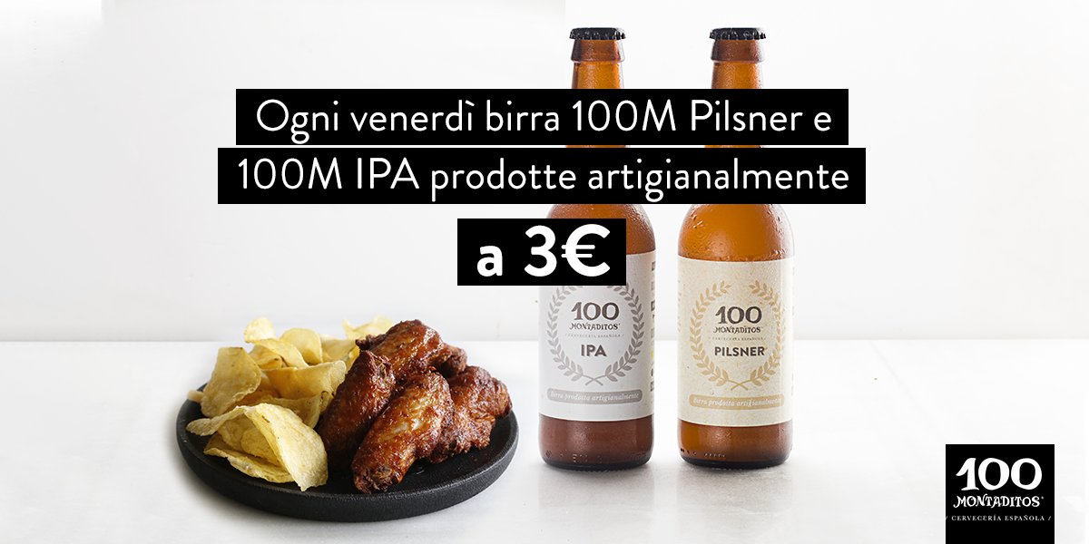 100M_IT's tweet photo. Non c'è niente che un'ottima birra artigianale non possa curare! Scopri la nostra promozione Hasta la birra, baby!
https://t.co/TXOQdTlO4Q https://t.co/1hYrRrC6TJ