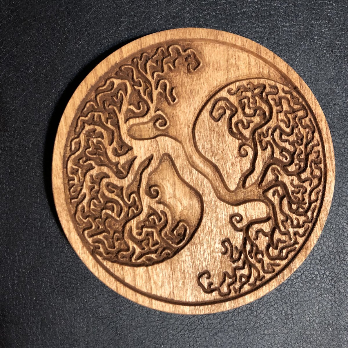 SuttonHollow's tweet photo. Excited to share the latest addition to the #etsy shop, Carved Celtic Tree Hardwood Coaster. 
https://t.co/lcZ9DENB88 
#housewares #coaster #celtictree #treeoflife #customcoaster #hardwoodcoaster #vermontmade #kitchen #wooden #fun https://t.co/3jPIjRszLS