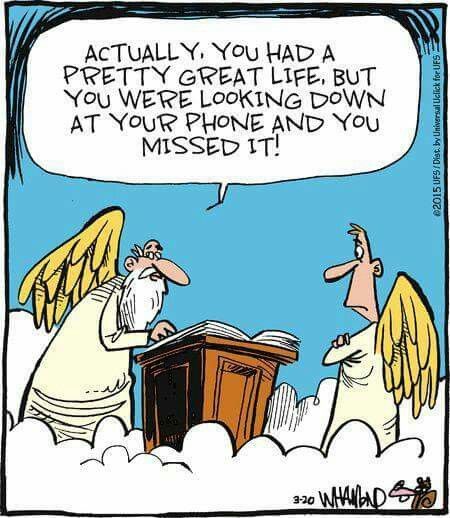 Would love to say this to people who walk around 100% of the time looking at their phones.