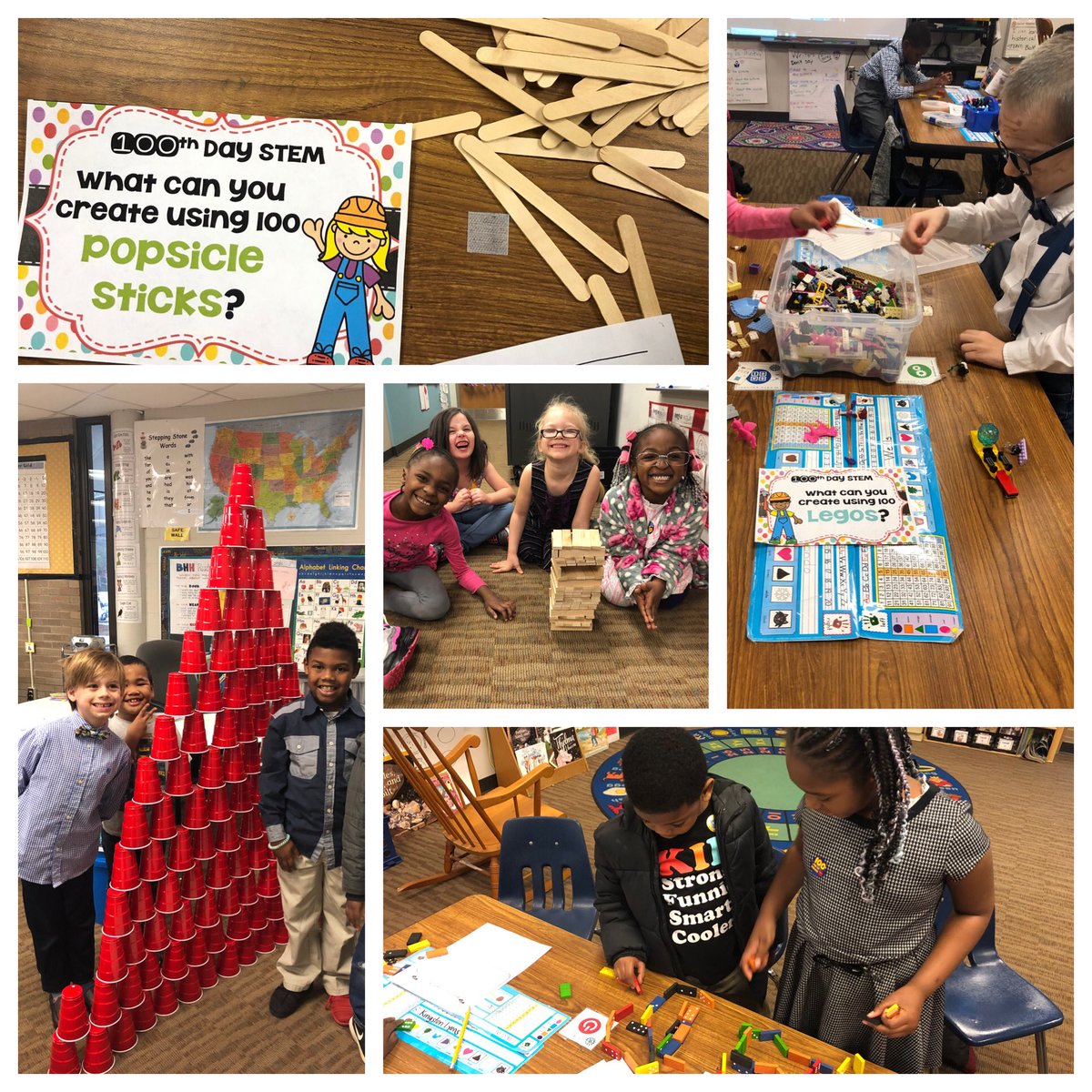 STEAMing on the 100th day of school. What can we design with 100 items? <a href="/LeaphartElem/">Leaphart Elementary</a>
