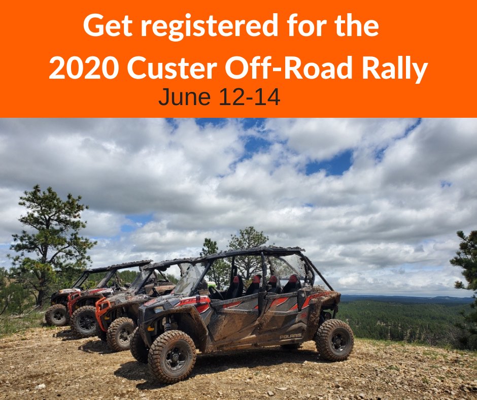 CusterAreaChamb's tweet photo. Don't miss out on this year's Off-Road Rally! Register today!
https://t.co/O5GqcsSQXV https://t.co/st2zgXJZka