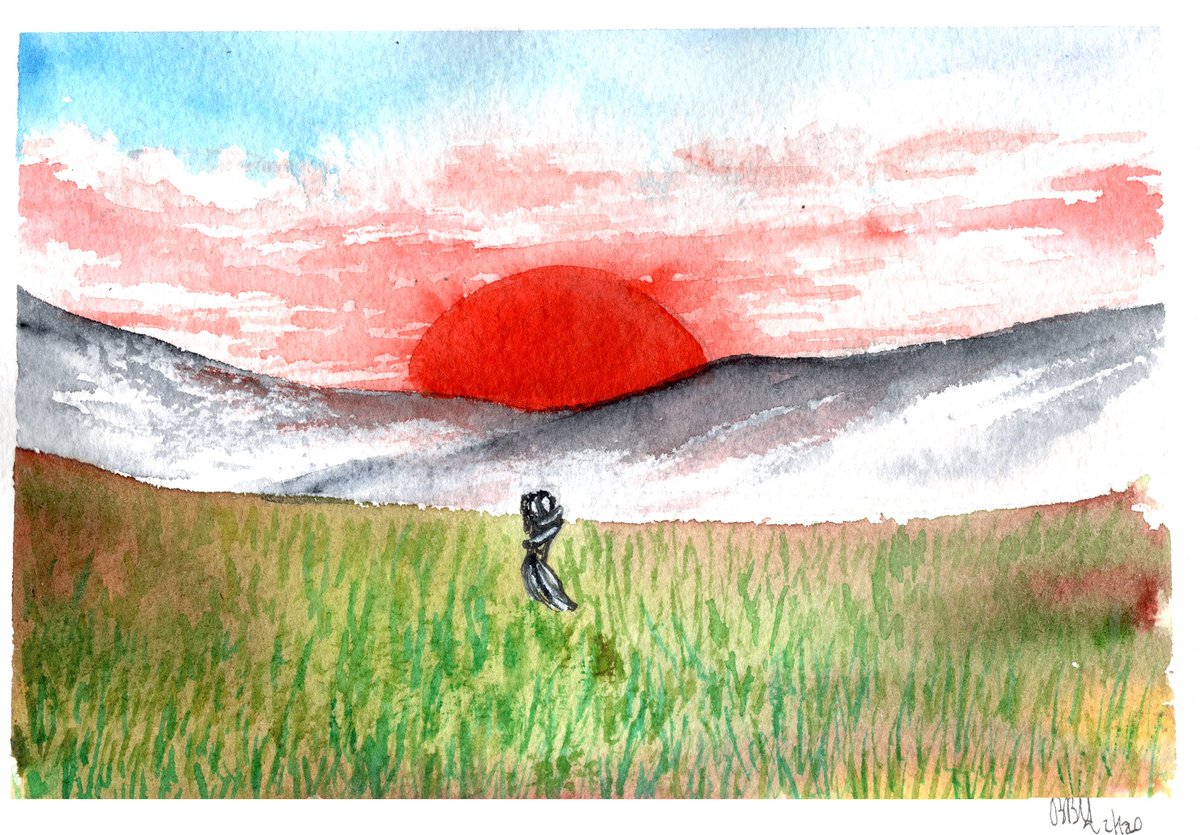 BibiUberti's tweet photo. L'abbraccio 
.
.
.
.

#drawing #watercolor #ink #china #acquarello #acquarelli  #japan #japanese #disegno #illustrazione #illistration #illustratrator #illustratore #sketchdaily #sketch #sketchbook #mountain #hug #mountaindrawing #hugdrawing #picoftheday  #sumie #redsunset https://t.co/7UyyFMysGB