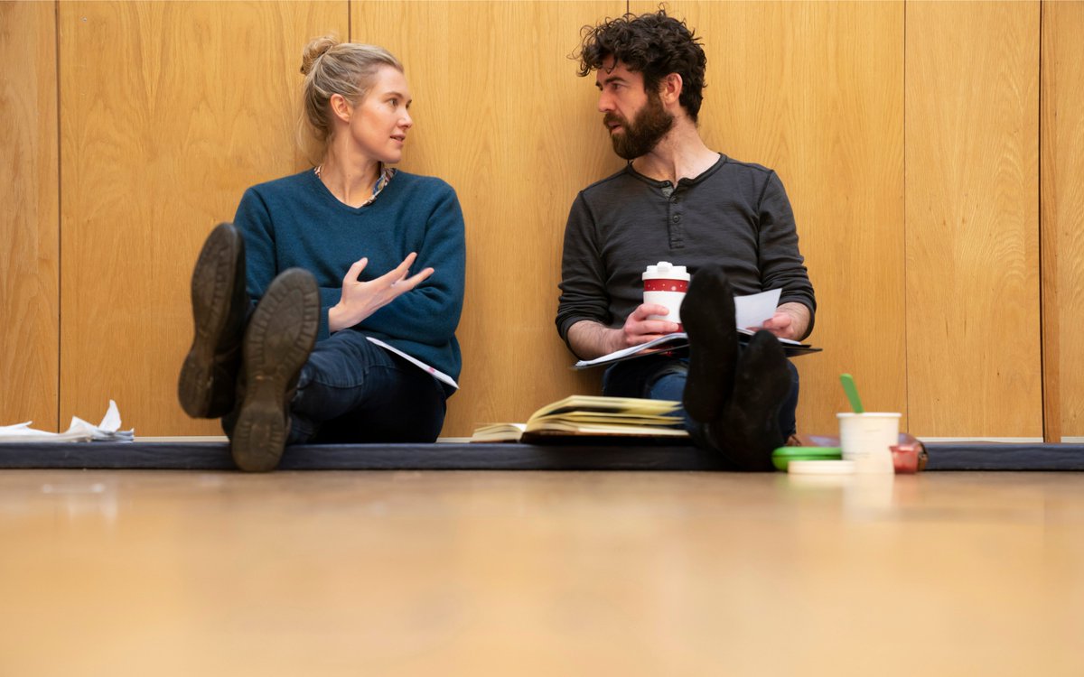Melissa Riggall and Paul Ready in rehearsals for The Taming of the Shrew