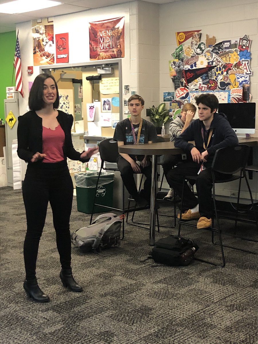 UpperMorelandSD's tweet photo. Thank you to @KatieKatro6abc  and @6abc for taking part in the Upper Moreland High School Career Day 2020! 💜💛@UMBearsGuidance https://t.co/79cWly1SvP