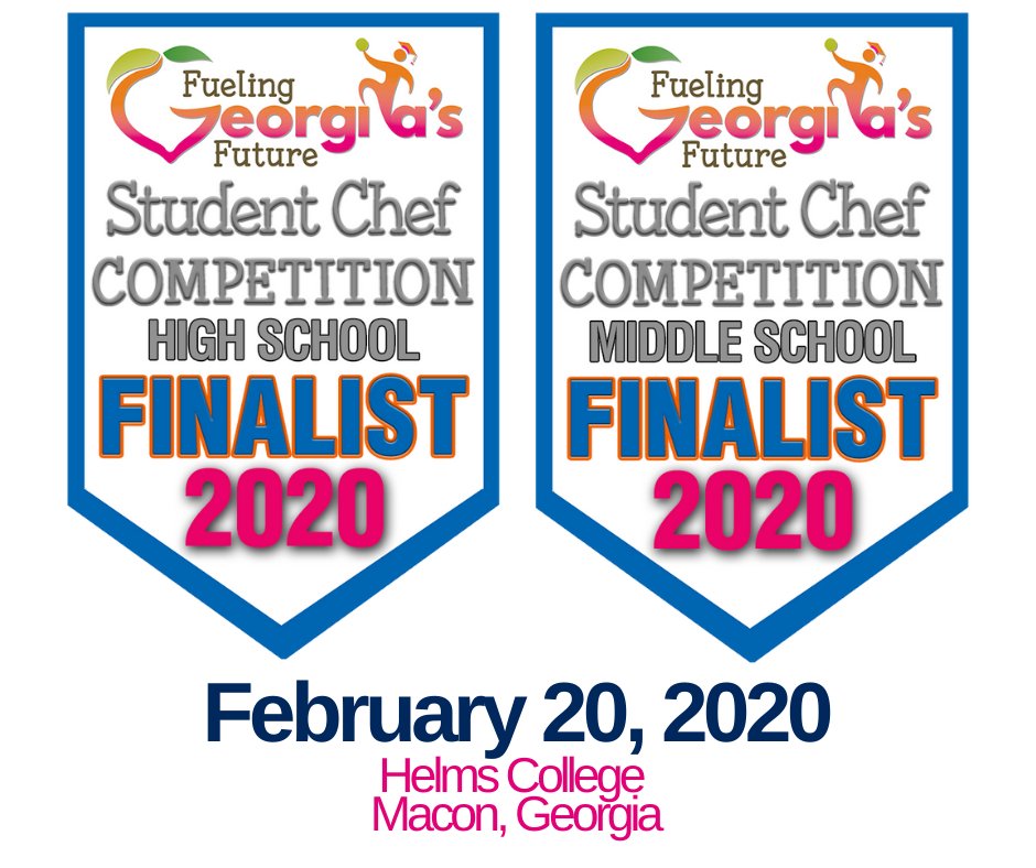 GaDOENutrition's tweet photo. The annual Georgia Student Chef Competition will be held on February 20, 2020, at Helms College in Macon, Georgia! Visit 🔗 https://t.co/GaDO144mPg for the complete list of the High School &amp; Middle School finalists. @georgiadeptofed @GeorgiaGrown #FuelingGA https://t.co/XXPfjHQz4W