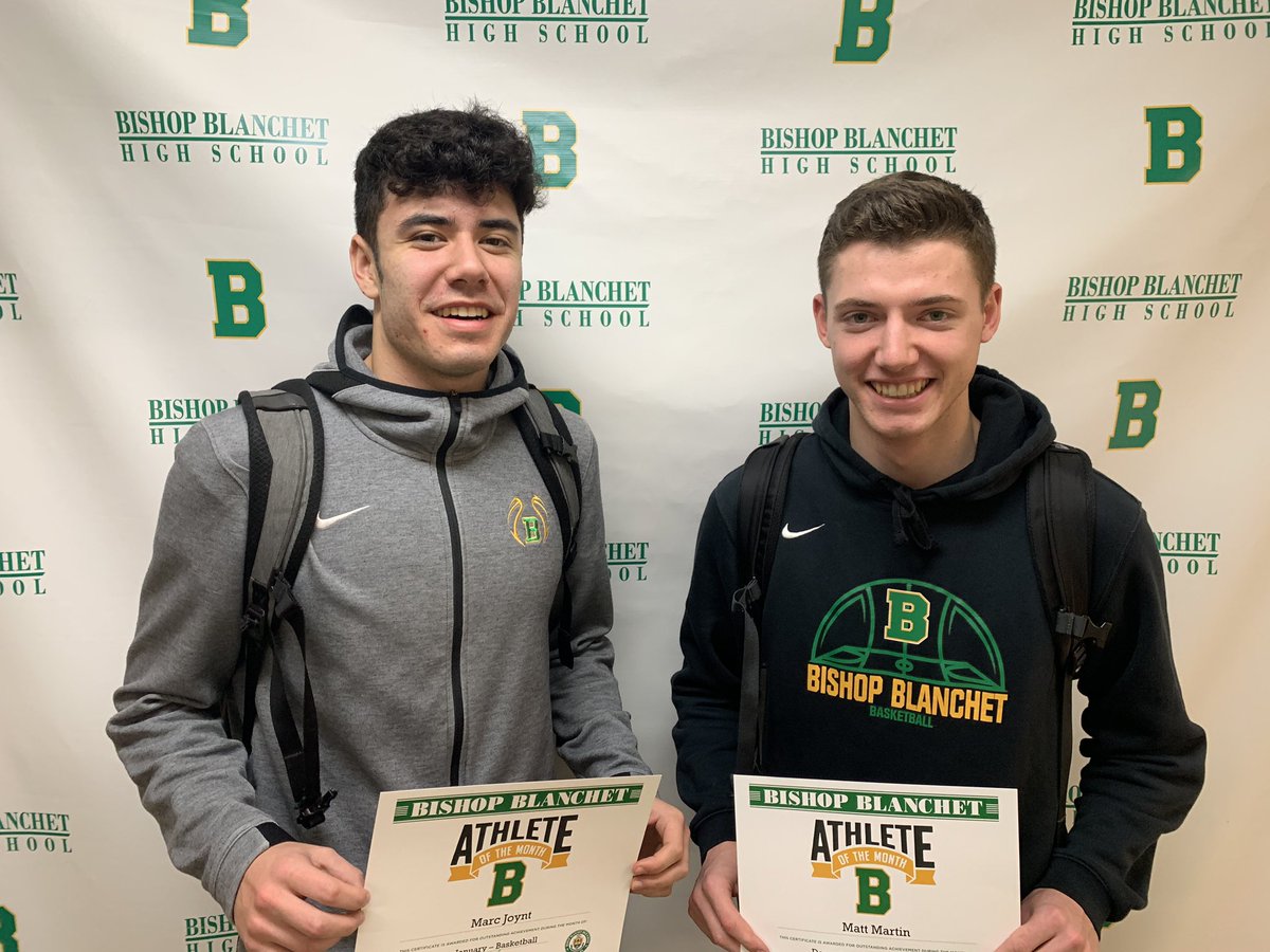 BBHSAthletics's tweet image. Congratulations to our Varsity Boys Basketball Athletes of the Month!#GoBraves @bishopblanchet 

December: Matt Martin ‘20
January: Marc Joynt ‘21