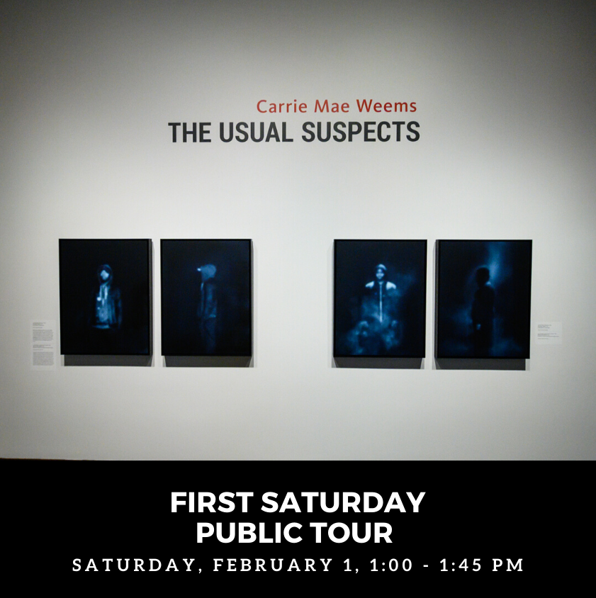 jsmauo's tweet photo. Tomorrow! Join us for February's First Saturday Public Tour, 1:00 - 1:45. Next week, join us for First Free Friday, February 7, 11:00 AM - 5:00 PM.
Image from "Carrie Mae Weems: The Usual Suspects" #NowOnView
#JSMAxCarrieMaeWeems #CarrieMaeWeems #JSMA #UniversityofOregon https://t.co/Xu9sVLrEdQ