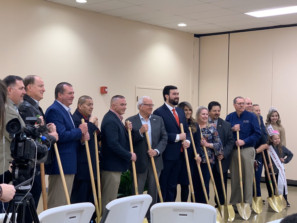 UnitedWestTexas's tweet photo. Rain and mud may have moved the celebration indoors but we are thrilled to be here! Today it is our honor to ￼ join city leaders and break “virtual” ground on￼￼ our 95th store. We will welcome the Pecos Texas United Supermarkets to the family later this year.￼ https://t.co/6bxaoJ3ArJ