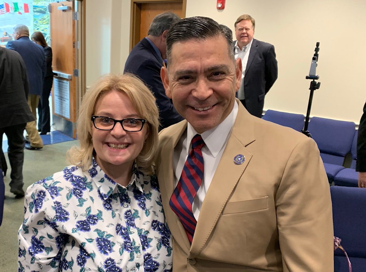 Angela R. Burton, District Director, SBA’s Lower Rio Grande Valley District Office poses for a photo with Julian Alvarez, Commissioner, Texas Workforce Commission