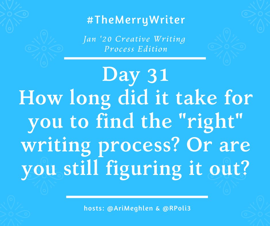 AriMeghlen's tweet image. #TheMerryWriter D31 How long did it take you to find the &quot;right&quot; writing process or are you still figuring it out?

tag me (@arimeghlen) &amp;amp; co-host Rach (@RPoli3) so we don&apos;t miss your replies. No space? Tag us in a comment.  #Writerquestions