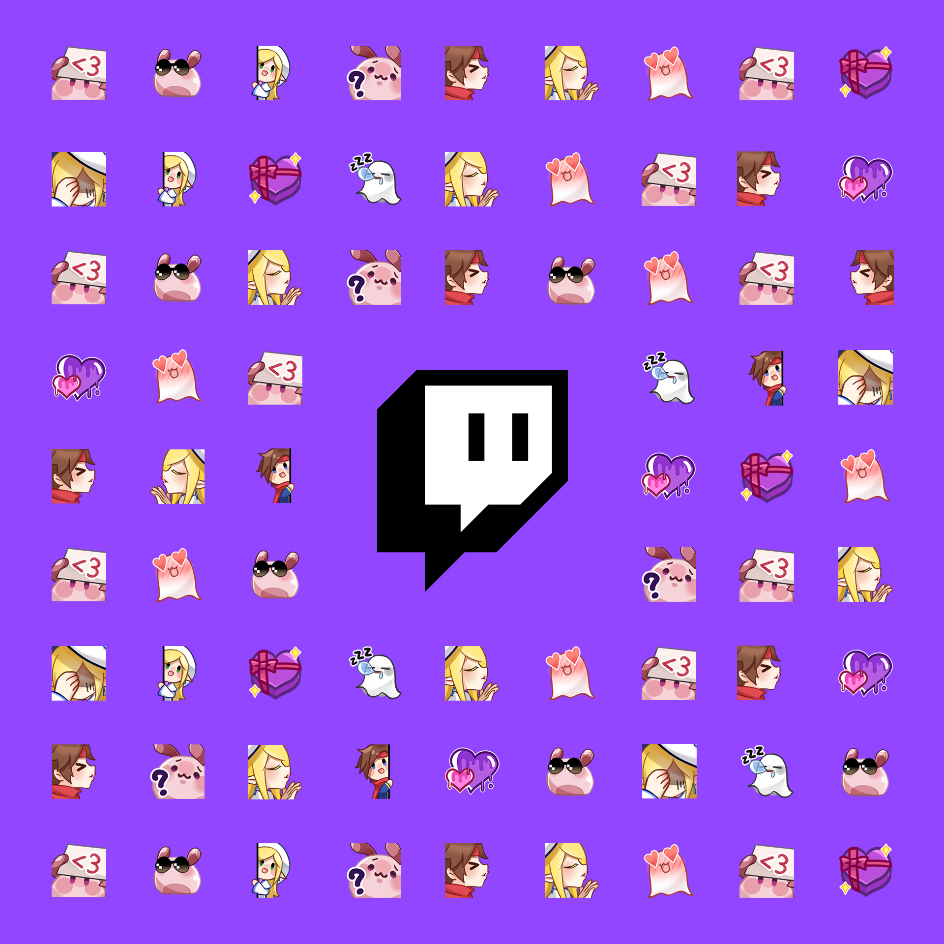 Twitch Su Twitter Love Is In The Air Sub To A Channel Gift A Channel Sub Or Cheer At Least 300 Bits To Permanently Unlock Special Streamer Love Emotes Made By Noctis00