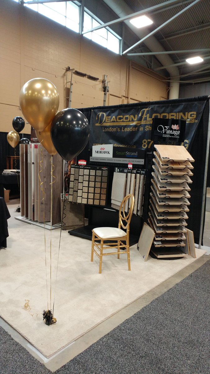 deaconflooring's tweet photo. Come and see our booth is all set up for the Lifestyle Home Show! Doors open today at 12 PM, 10 AM on Saturday, and 11 AM on Sunday. #Hardwood, #Carpet, #LuxuryVinylPlank Karndean Designflooring Canada and Mohawk Flooring
#LSHS2020 #LdnOnt https://t.co/QopOF1CdgK