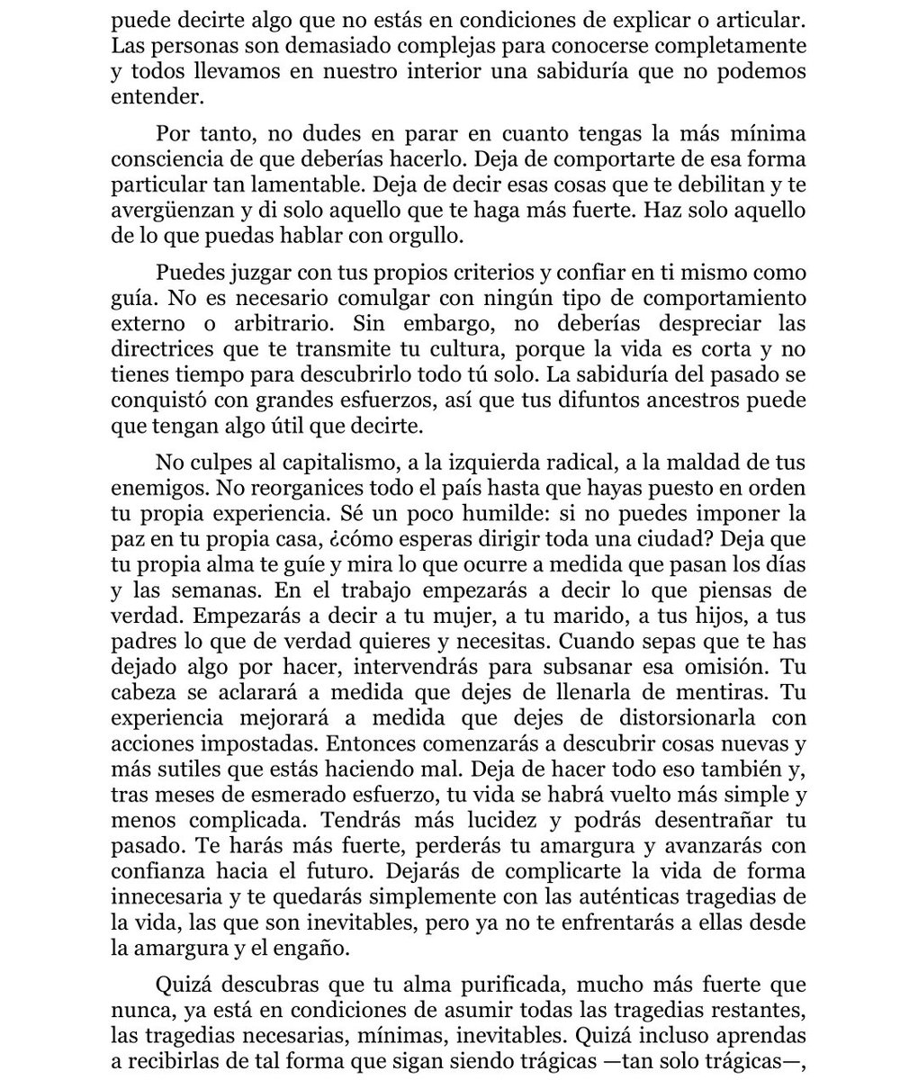 Mabomarcos's tweet photo. Creo que nos merecemos leer algo así en medio del caos. Donde todo está mal y nuestra actitud ante eso no necesariamente siempre es la más acertada!

Palabras simples de @jordanbpeterson del libro "12 reglas para vivir. Un antídoto al caos"

El párrafo final 👌🏻 https://t.co/h6lI9qmXXz
