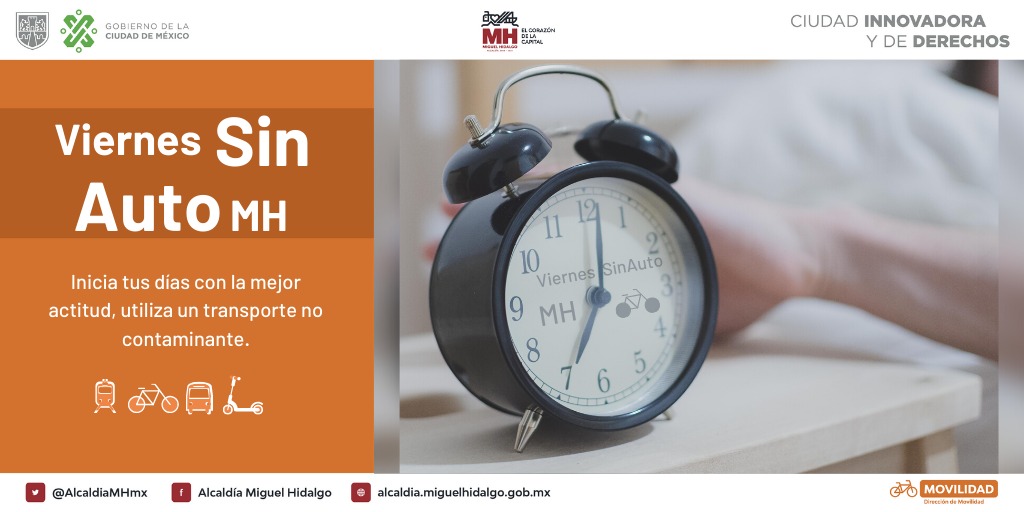 MHMovilidad's tweet photo. En este #ViernesSinAutoMH te invitamos a que utilices diversos tipos de transporte sustentable.
🌳¡Cuidemos nuestro ambiente!🌳
🚴🚴🚇🚎🚌
#MHelCorazónDeLaCapital
#MHMovilidad https://t.co/Y0JbBPhEh6