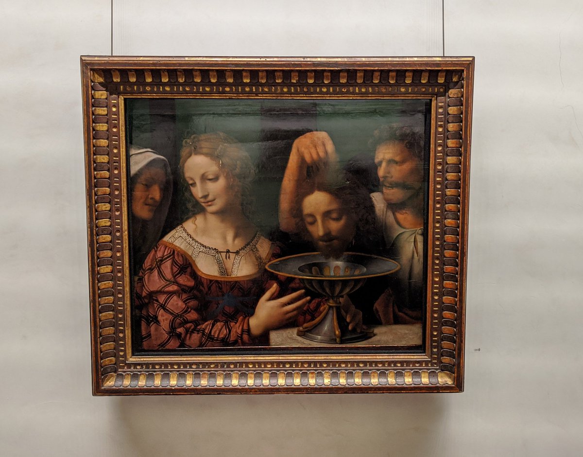 "Salome receiving the head of John the Baptist" (c1527-1531)
Egg oil tempera on panel
Bernardino Luini
Uffizi