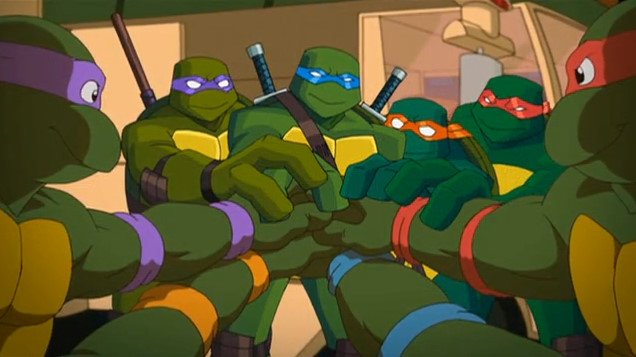 마지막으로 #닌자거북이 #TMNT 25주년 기념 애니 (2009년) 터틀포에버 여기선 시공간을 이동해 다른차원에 있는 거북이들을 다 만난다(1984년 부터...