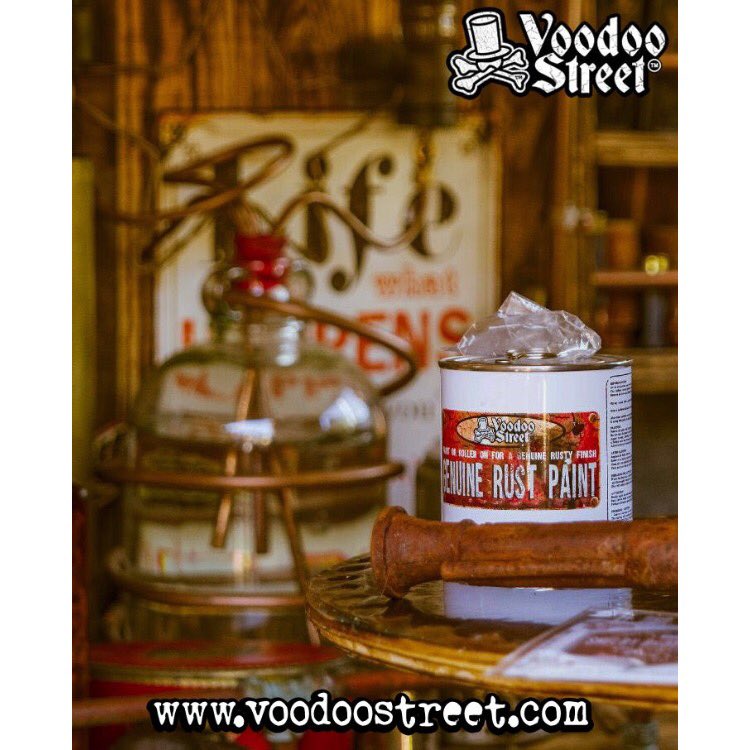 voodoostreet's tweet photo. Our Genuine Rust Paint does what it says on the tin.  Available now at https://t.co/S3wrNxId9a #patina #ratrod #hotrod #crafts #rust #upcycle #vw https://t.co/r0sAYs2q5p