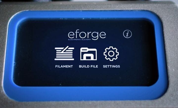 EAlchemy3D's tweet photo. The eForge 3D printer uses a 4.3” touch screen display to control all aspects of your 3D printer. Adjust your settings, choose your model, and start your print right from a clean full-color LCD. #eforge #3Dprinters #electronics https://t.co/2aESxc5O4W