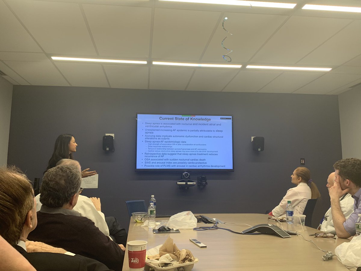 Excellent Grand Rounds by @ReenaMehra0203 on #cardiacarrhythmias and #sleepapnea ! @Respiratory_NYC